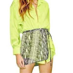 Frankie’s Bikinis x Aiello | Wrap Tie Skirt in Snakeprint - Size XS